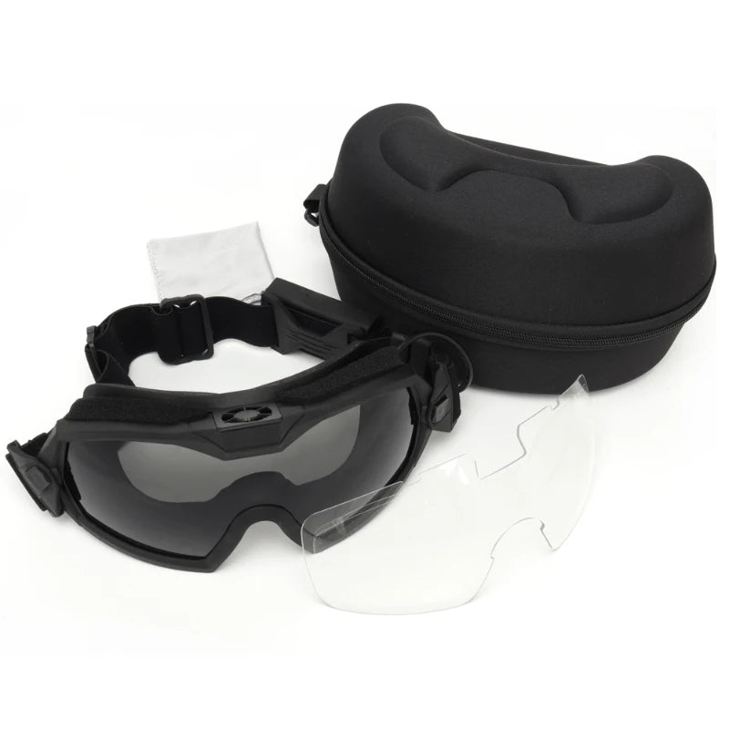  Military Tactical Goggles Anti Fog UV Protection Windproof Eyewear #
