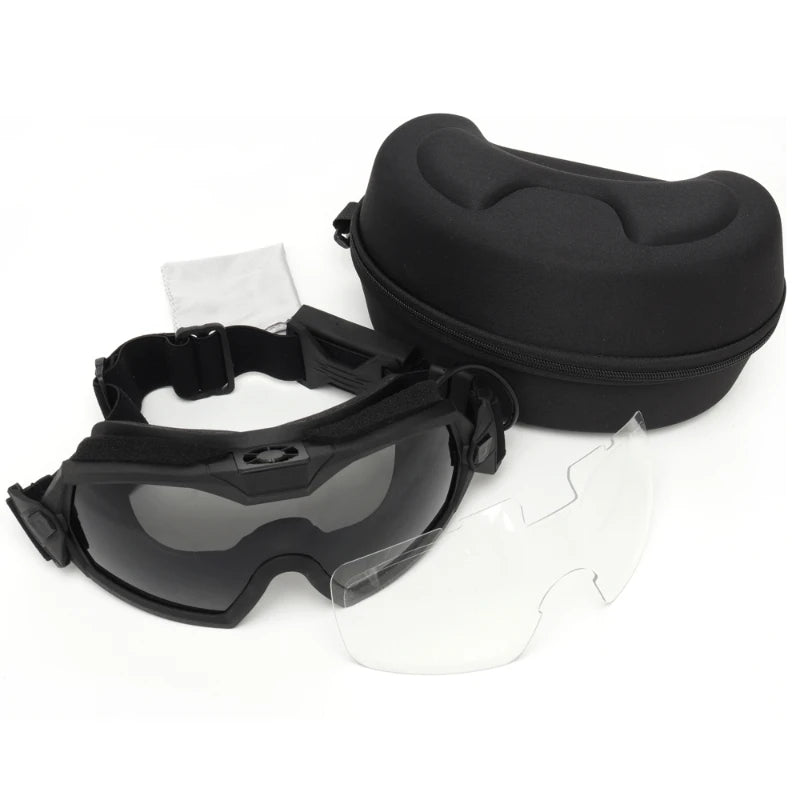   Tactical Goggles with Interchangeable Lenses - Military Grade Eyewear   