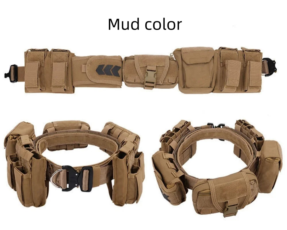   Tactical Belt with Medical Pouch - Military Gear and First Aid Kit   