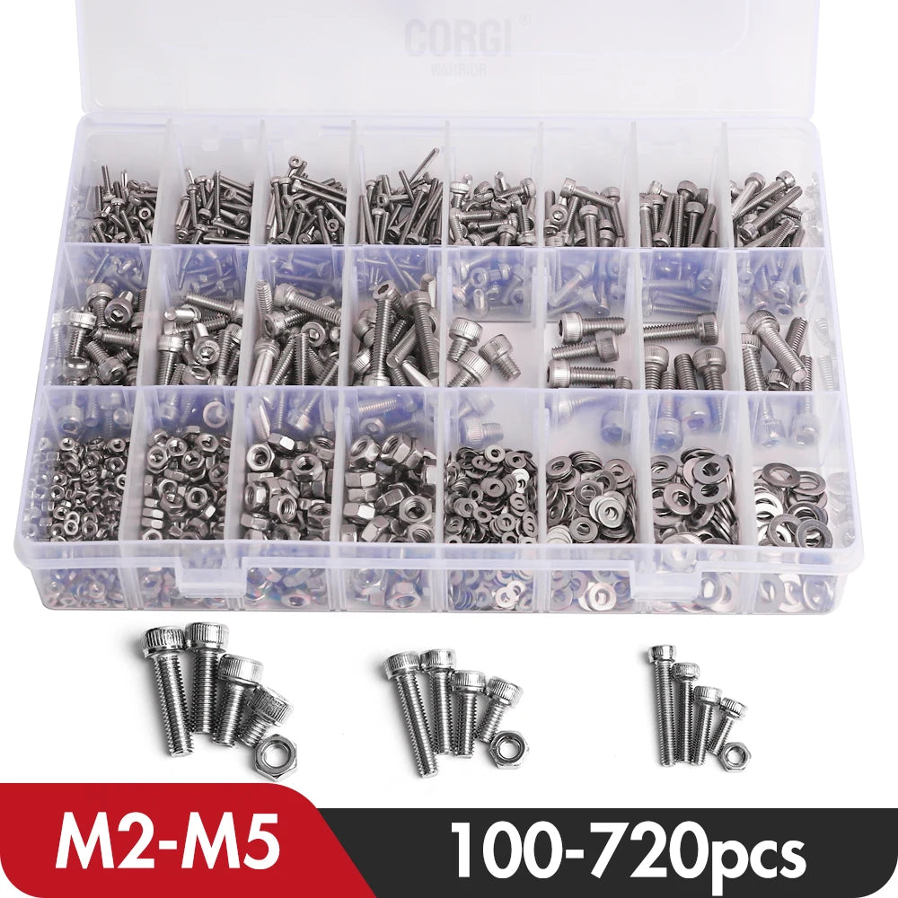   Stainless Steel Screw Set M2-M5 Assortment   