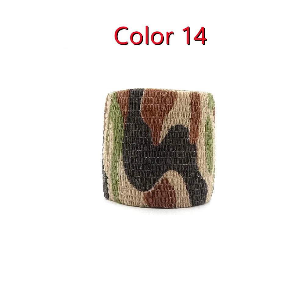  1 Roll U Pick 4.5m*5cm Waterproof Camo Hiking Camping Hunting Camouflage Tape Wraps 