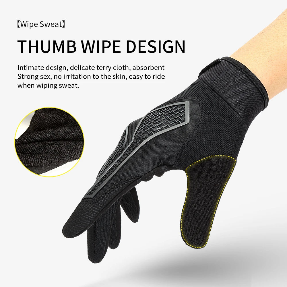   Long Finger Non-Slip Shock-Absorbing Gloves Spring Breathable   