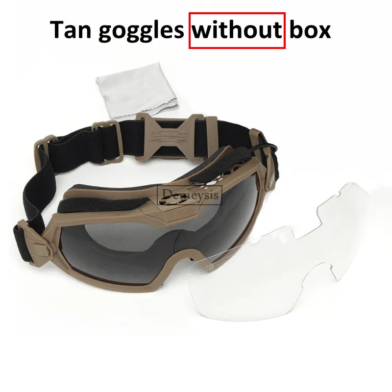   Tactical Goggles with Interchangeable Lenses - Military Grade Eyewear   