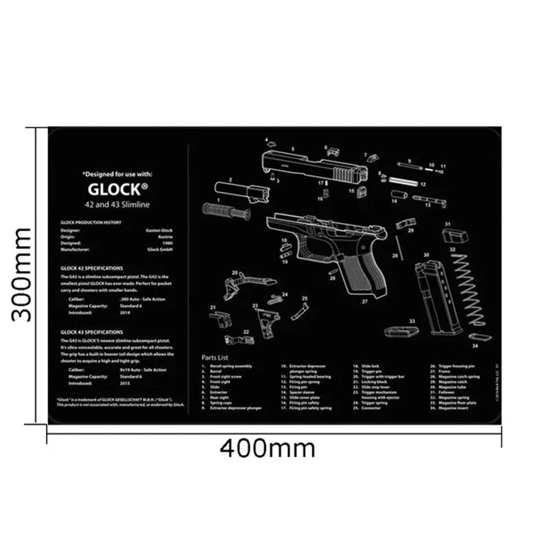   Gun Cleaning Rubber Mat – Durable, Non-Slip Protection for Firearm   