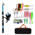   Complete Telescopic Rod and Spinning Reel Fishing Set   