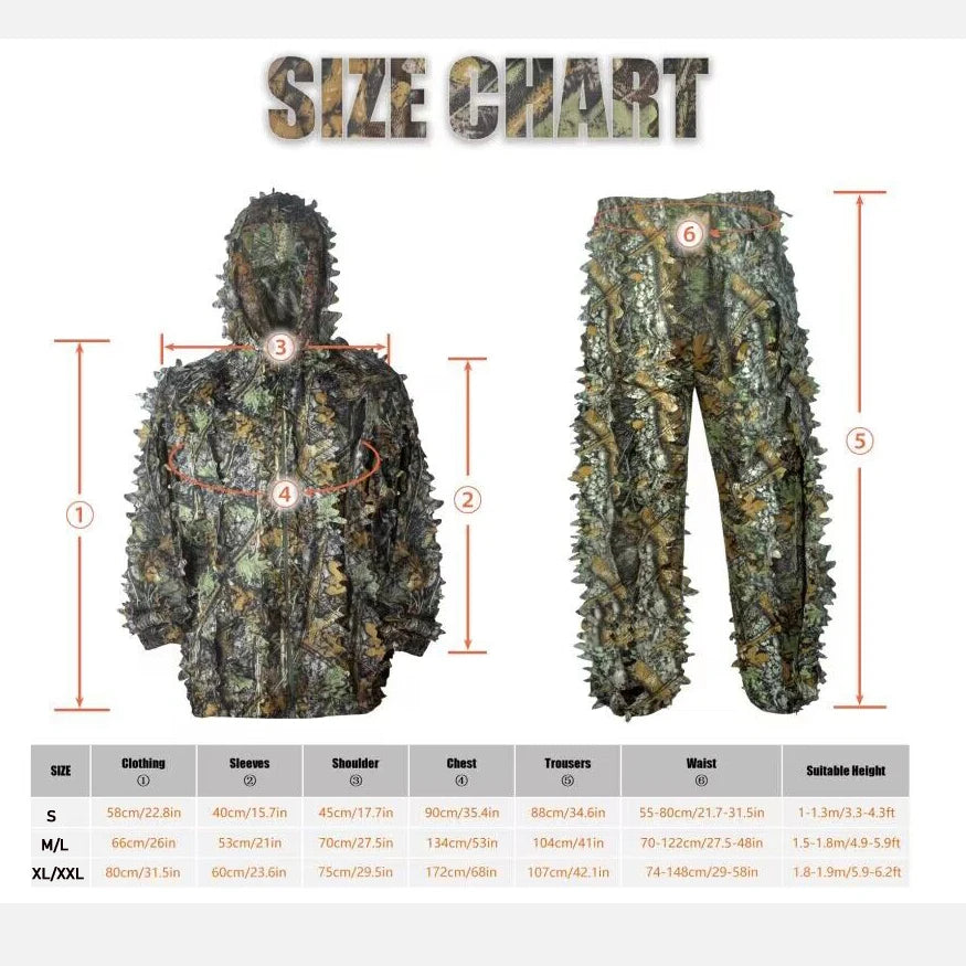   Breathable Camouflage Hunting Suit for Men Woman Lightweight Hooded   