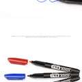  9 Pcs/Set Permanent Marker Pen Fine Point Waterproof Ink Thin Nib Crude Nib Black Blue Red Ink 1.5mm Fine Color Marker Pens #