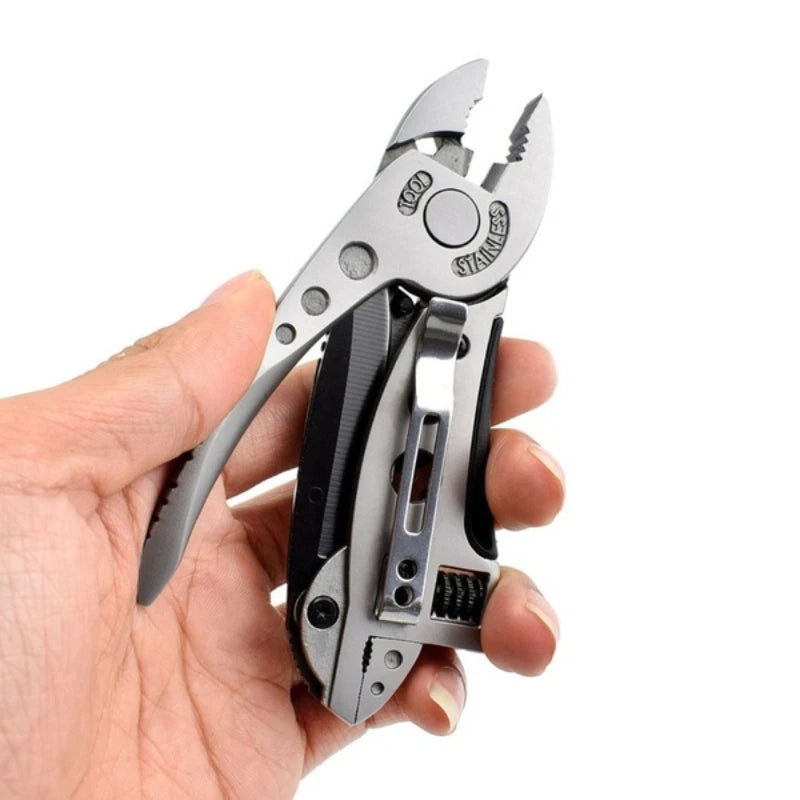  Multi-tool Survival Knife Multi Tool Set Purpose Adjustable Wrench Knife Wire Cutter Pliers Survival Emergency Gear Tools Set