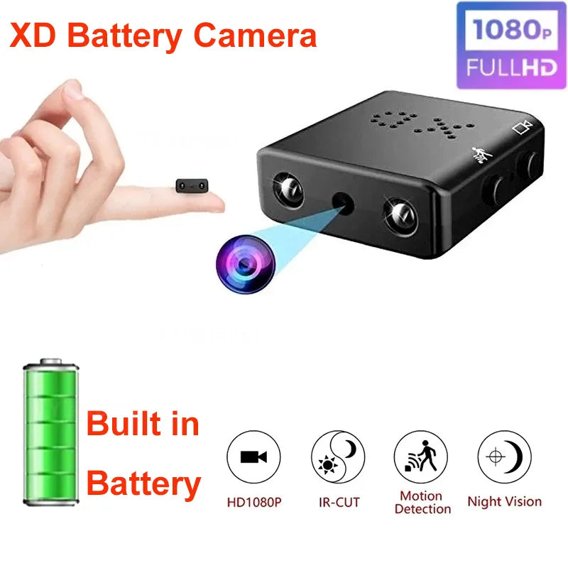  XD Mini Camera Full HD 1080P Home Security Camcorder Night Vision Micro Cam Motion Detection Video Voice Surveillance Recorder #