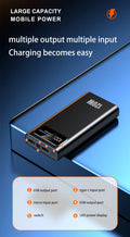   120W Fast Charging Black Power Bank with Dual USB-C and Display   