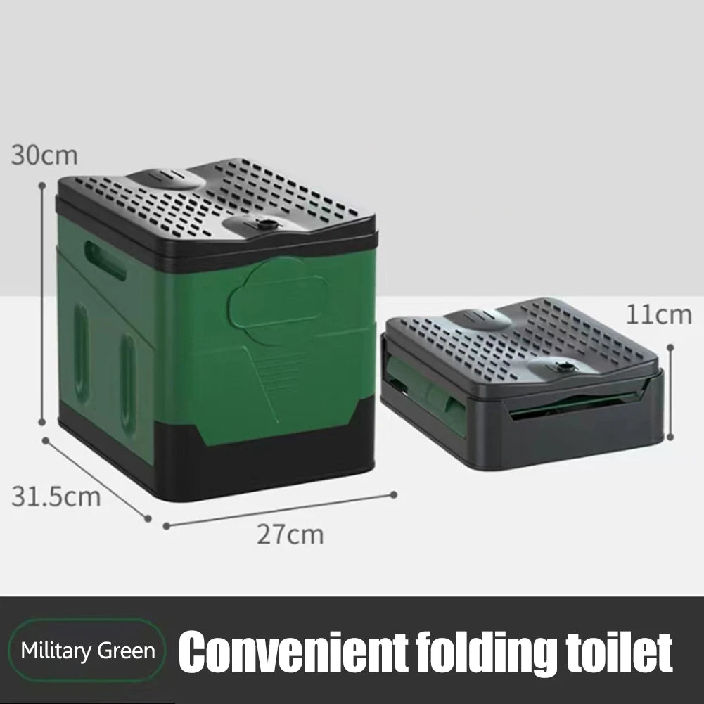   Portable Car Toilet Bucket - Collapsible, Durable & Multi-Functional   