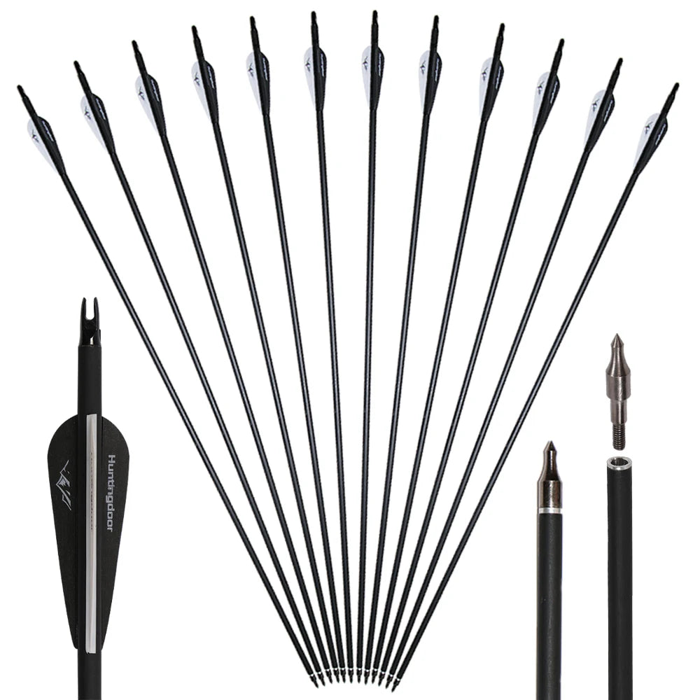   High Precision Carbon Arrows for Hunting and Target Practice   