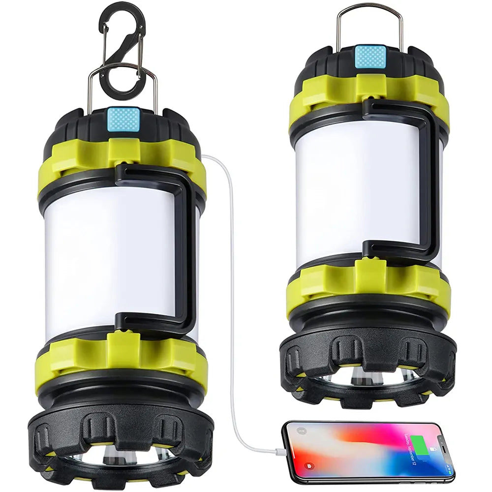  LED Lantern Rechargeable Lantern 3000mAh Waterproof Flashlight #