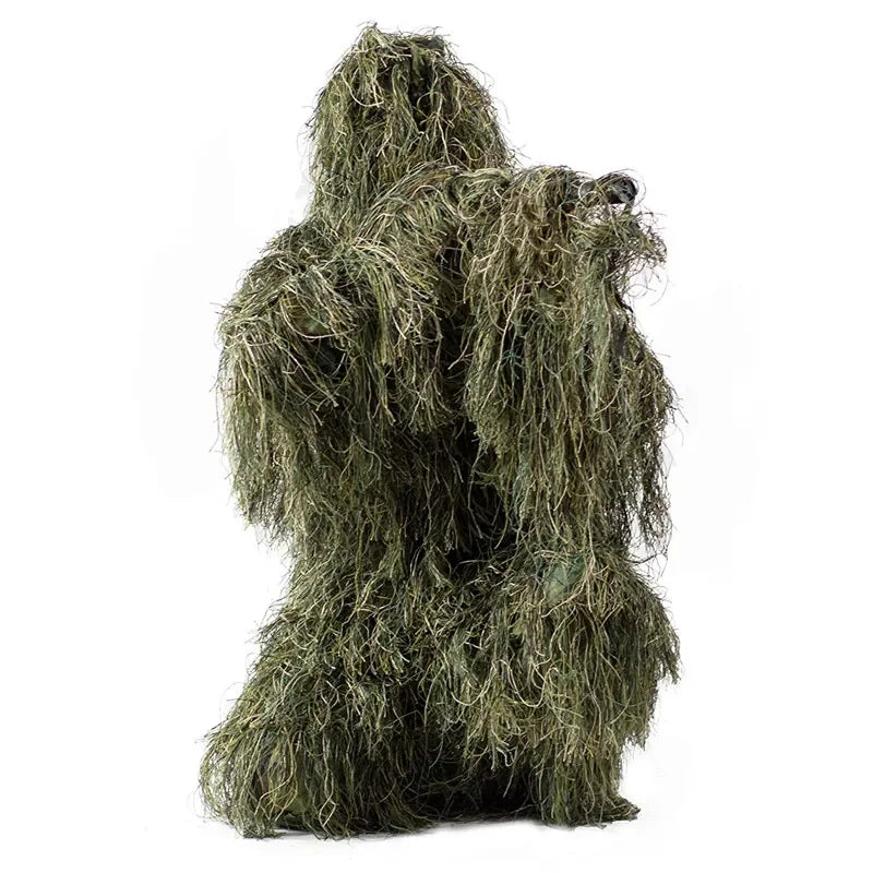   3D Withered Grass Ghillie Suit - 5 PCS Sniper Military Hunting   