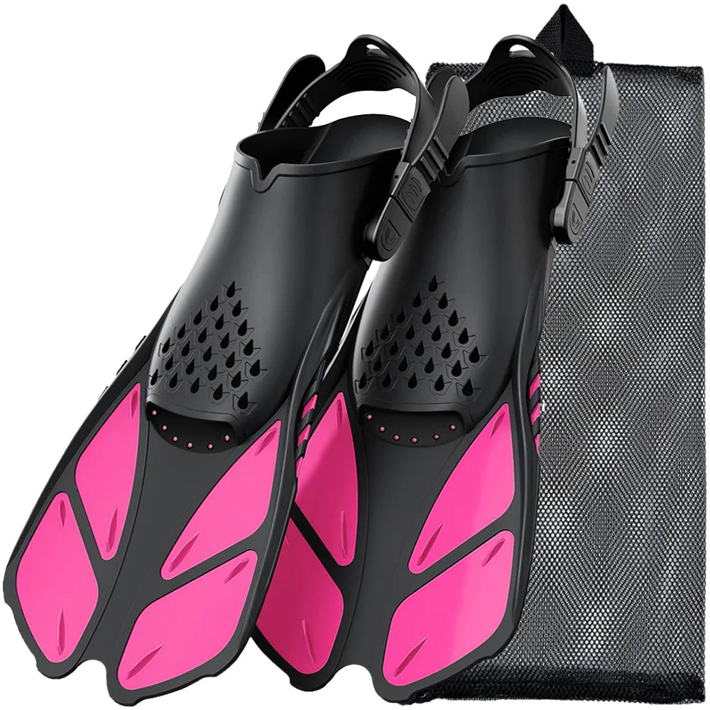   Adjustable Snorkel Fins – Comfortable, Quick-Release Buckles   