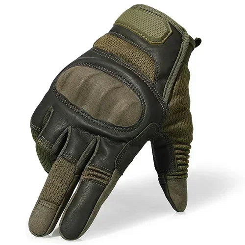   Touchscreen PU Leather Motorcycle Full Finger Gloves   