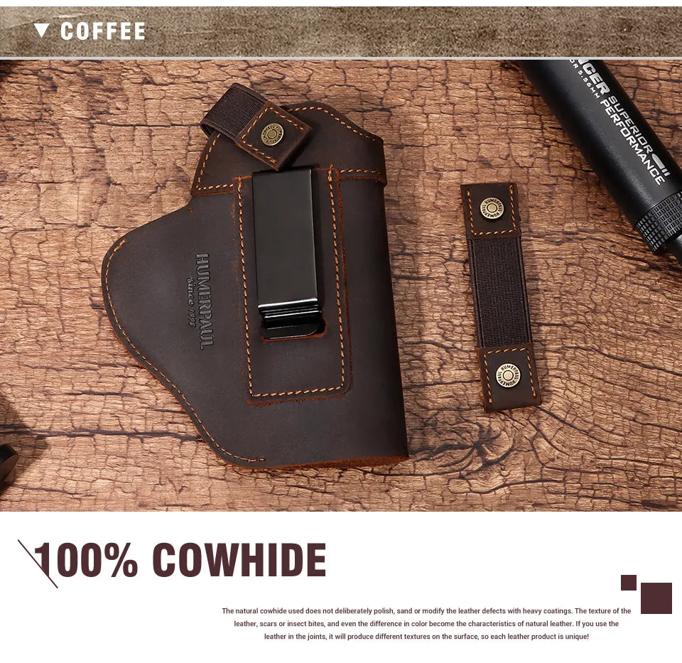   Tactical Leather Holster – Ambidextrous Concealed Carry Solution   