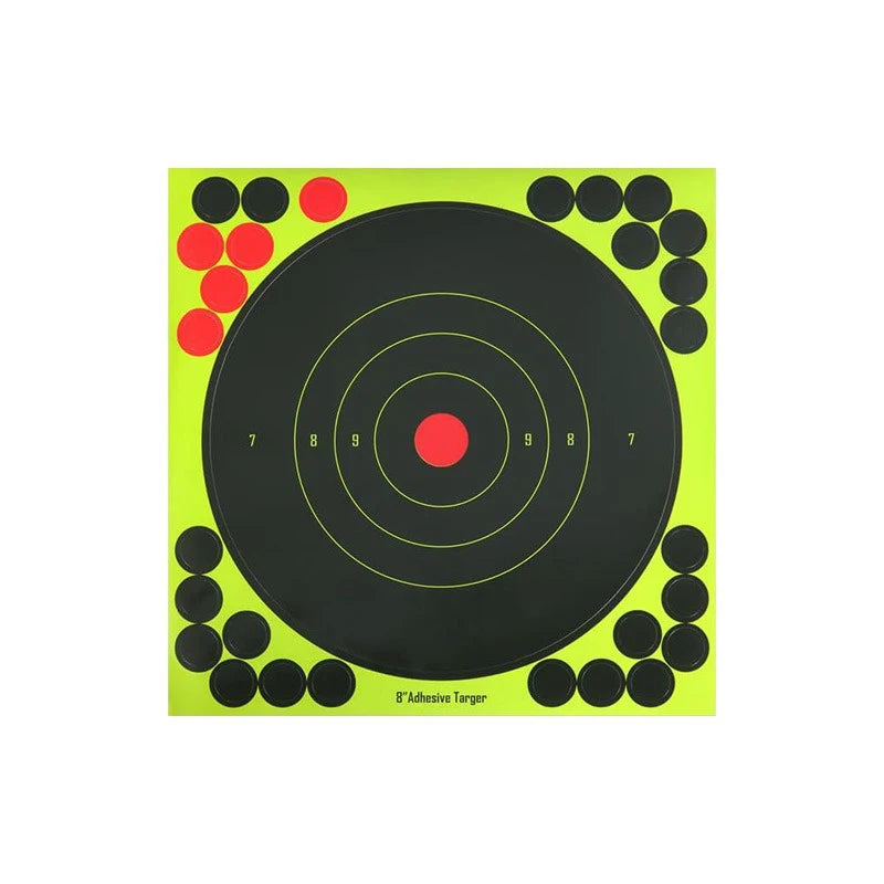   50Pcs Shooting Target Stickers 8 Inch High Visibility Self Adhesive   