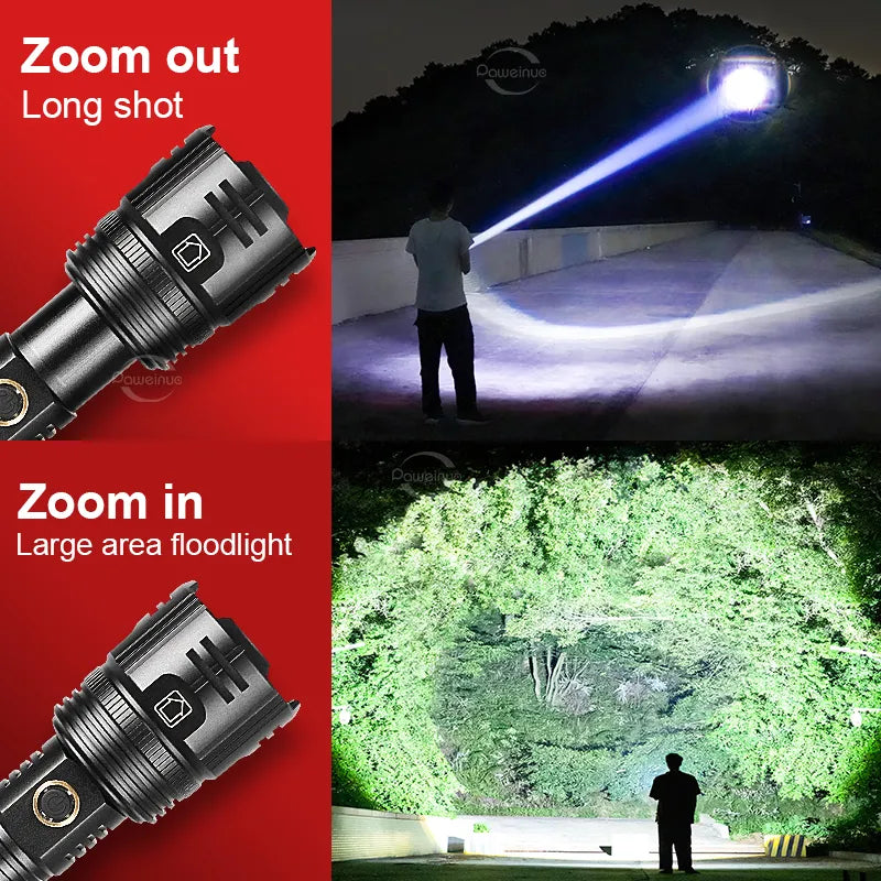   Ultra Powerful LED Flashlight Torch Rechargeable, Waterproof, Durable   