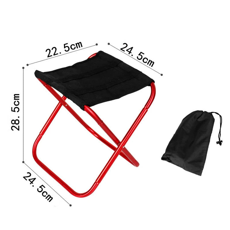  Outdoor Travel Chair Portable Folding Stool Camping Picnic Collapsible Foot Stool Fishing Hiking Beach Ultralight Chair Tools #