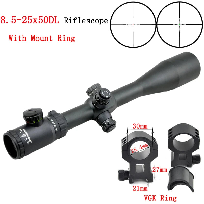   Sniper Aim 8.5-25x50 FMC HD Rifle Scope | Waterproof   