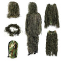   3D Withered Grass Ghillie Suit - 5 PCS Sniper Military Hunting   