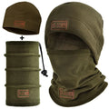   Tactical Fleece Hat & Scarf Set Thermal Head Cover Winter Balaclava   