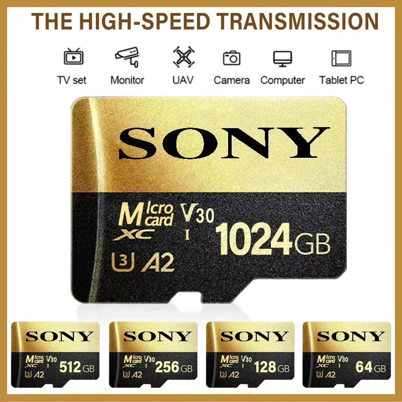   SONY Micro SD TF Card - High-Speed Class 10 Memory Card   