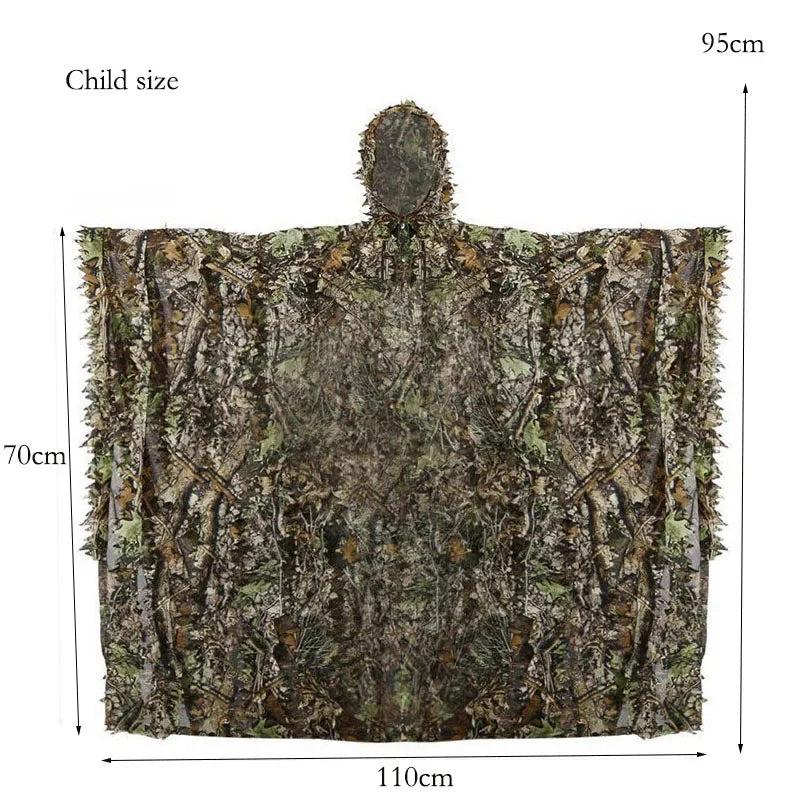   3D Maple Leaf Bionic Ghillie Yowie Birdwatch Camouflage Clothing    