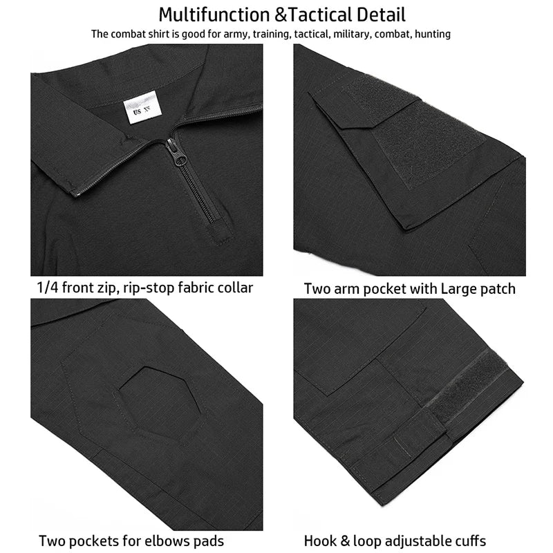   Durable Tactical Military Shirt for Outdoor Use   