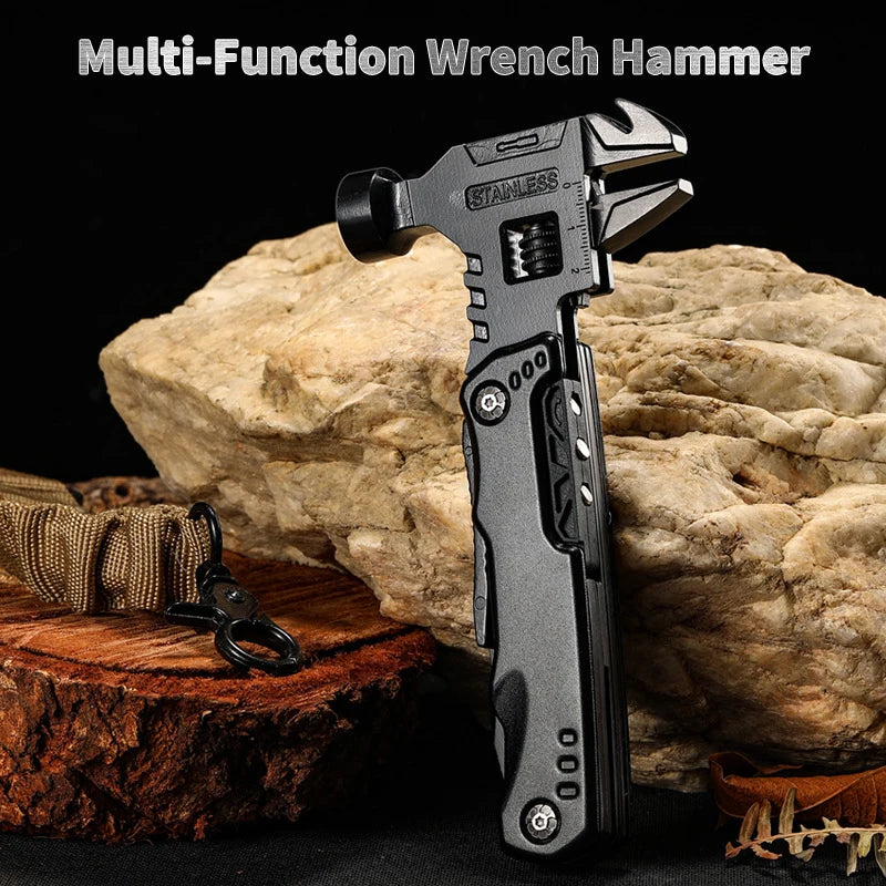  Multifunctional Wrench Hammer Knife Pliers Outdoor Camping Survival Tool Labor Saving Tool Stainless Steel Multi-tool Knife #