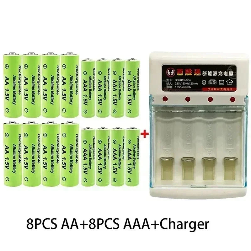   2-16pcs  9800 mah 1.5V AA AAA Rechargeable Batteries   