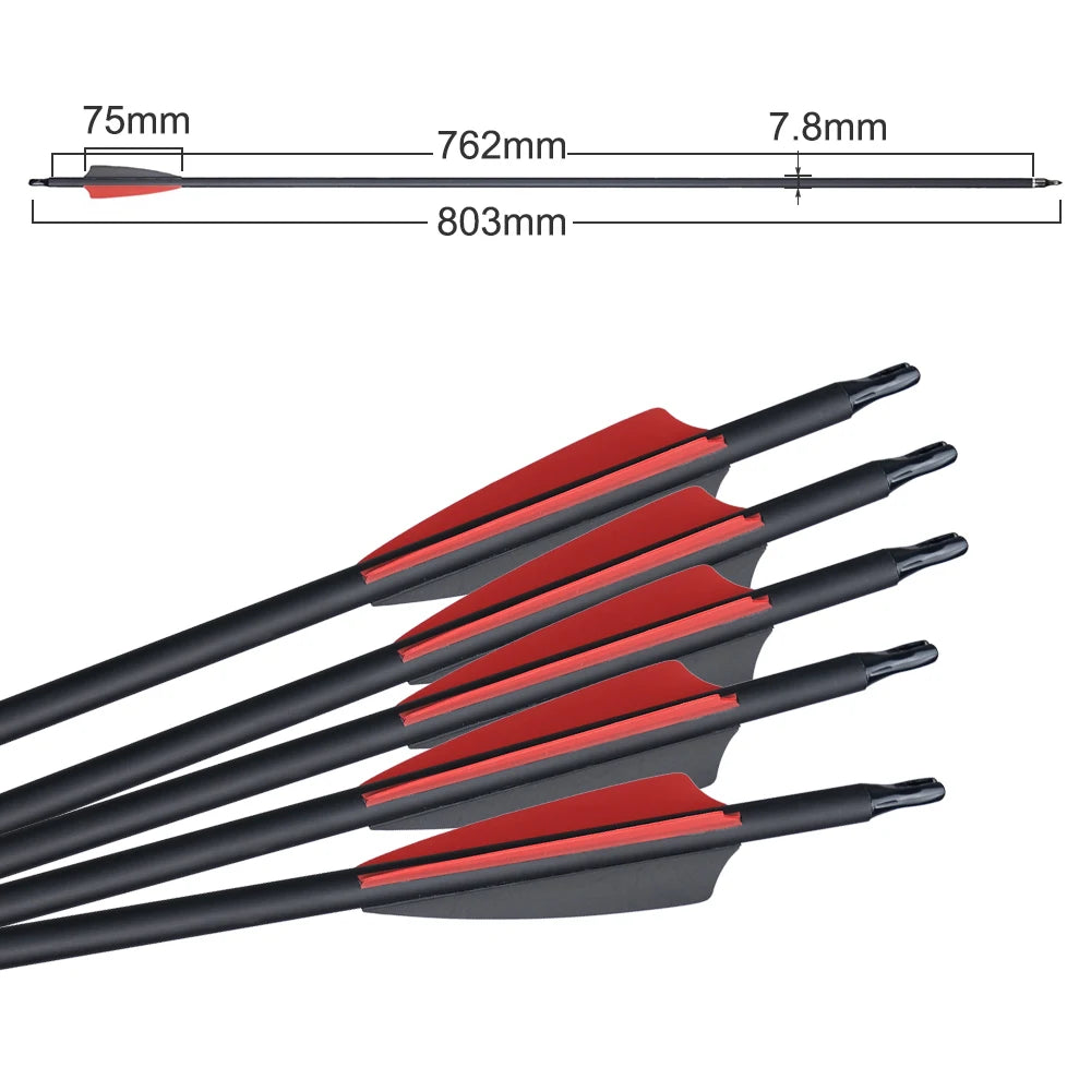   High Precision Carbon Arrows for Hunting and Target Practice   