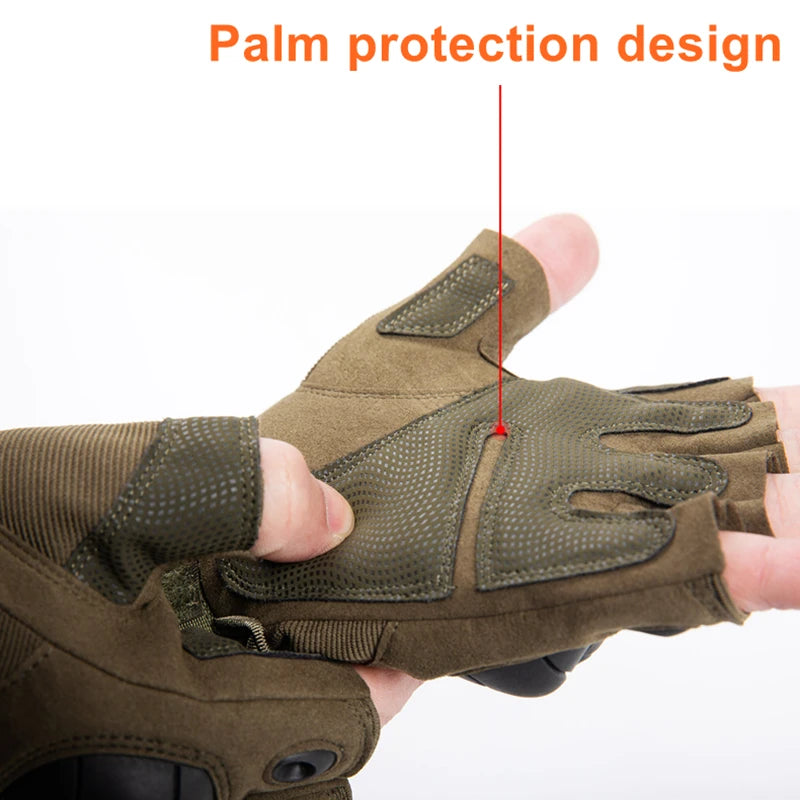   Half Finger Tactical Gloves - Military Sports Gear   