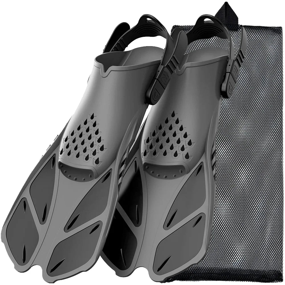   Adjustable Snorkel Fins – Comfortable, Quick-Release Buckles   