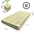   Plant Starter Grow Plug Cubes - 50-Pack for Seed Germination   