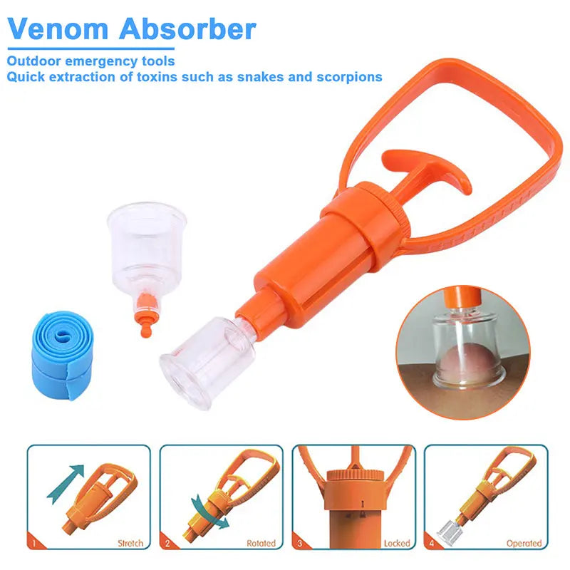  Venom Extractor Snake Mosquito Bee Bite Vacuum Suction Pump 