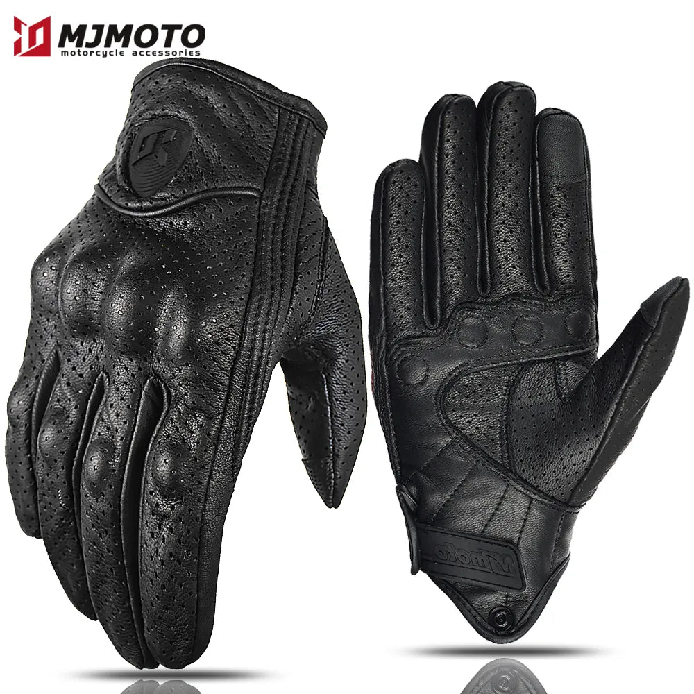   Motorcycle Summer Leather Glove Men Women   