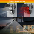   WiFi Solar PTZ IP Camera - Dual Lens Screen Outdoor Surveillance   