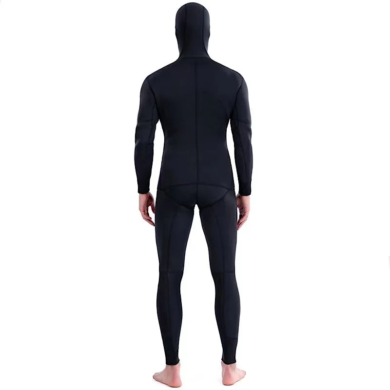   3mm Camouflage Neoprene Diving Suit with Hood - Waterproof Wetsuit   