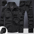  Summer Tactical Sets Mens Outdoor Breathable Multiple Pockets Combat Training Military Long Sleeve Shirts Cargo Pants Suits Male 