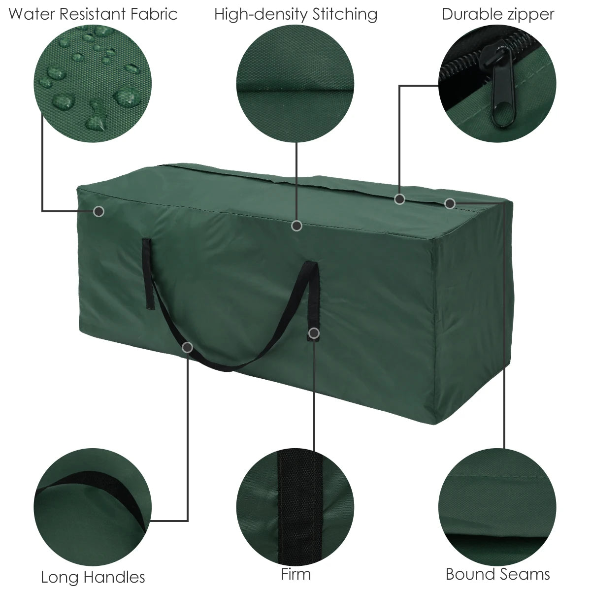   Large Capacity Cushion Storage Bag - Waterproof Outdoor Cover   