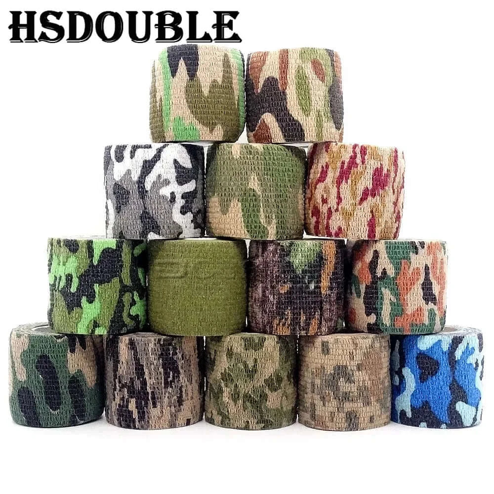  1 Roll U Pick 4.5m*5cm Waterproof Camo Hiking Camping Hunting Camouflage Tape Wraps #