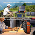   1000W Portable Power Station Solar Panel  614Wh LiFePO4 Battery   