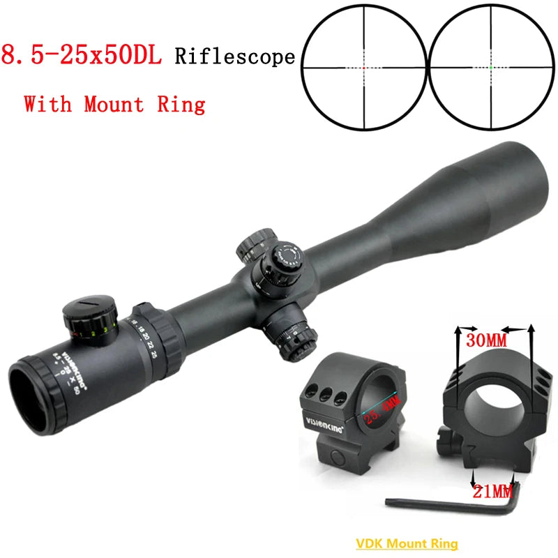   Sniper Aim 8.5-25x50 FMC HD Rifle Scope | Waterproof   