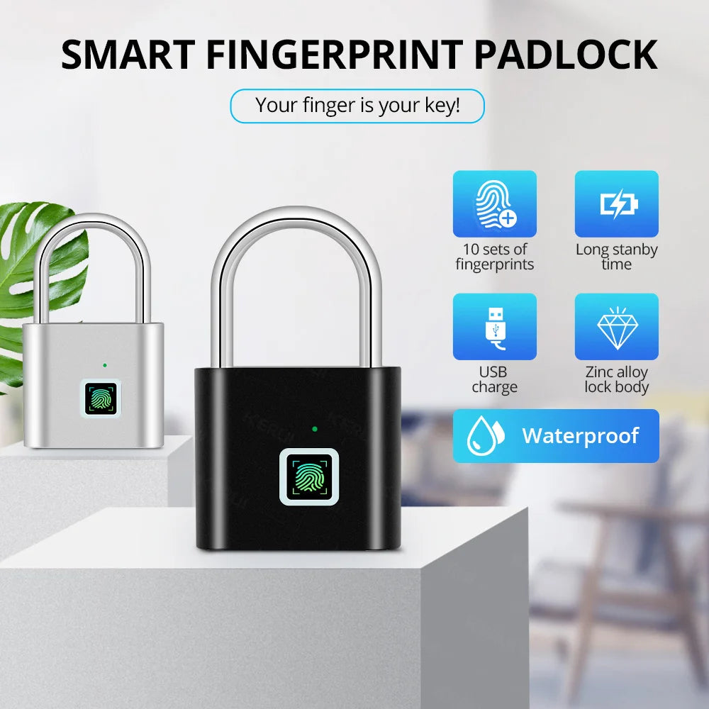   KERUI Keyless USB Charging Fingerprint Lock   