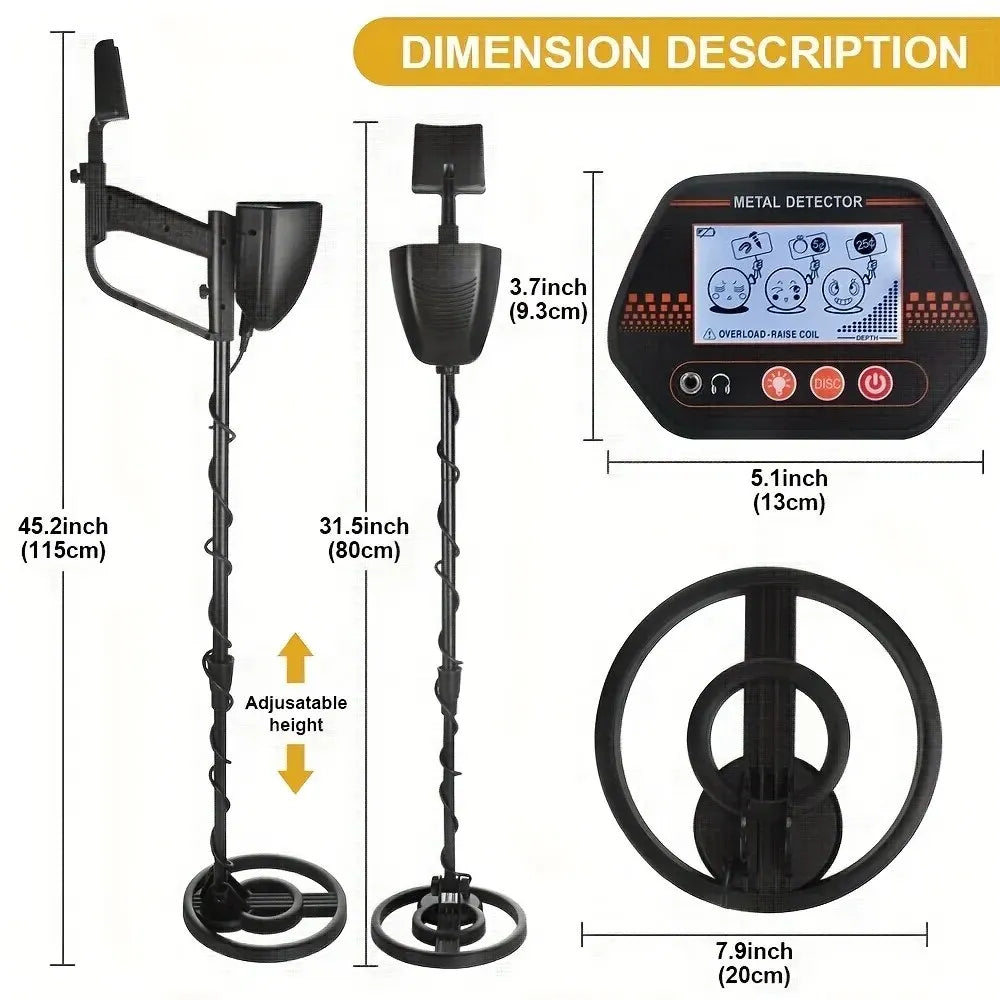   High-Sensitivity Beach Treasure Finder & Gold Metal Detector   