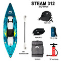   Buy Aqua Marina Inflatable Blue and Teal 2-Person Tandem Kayak   