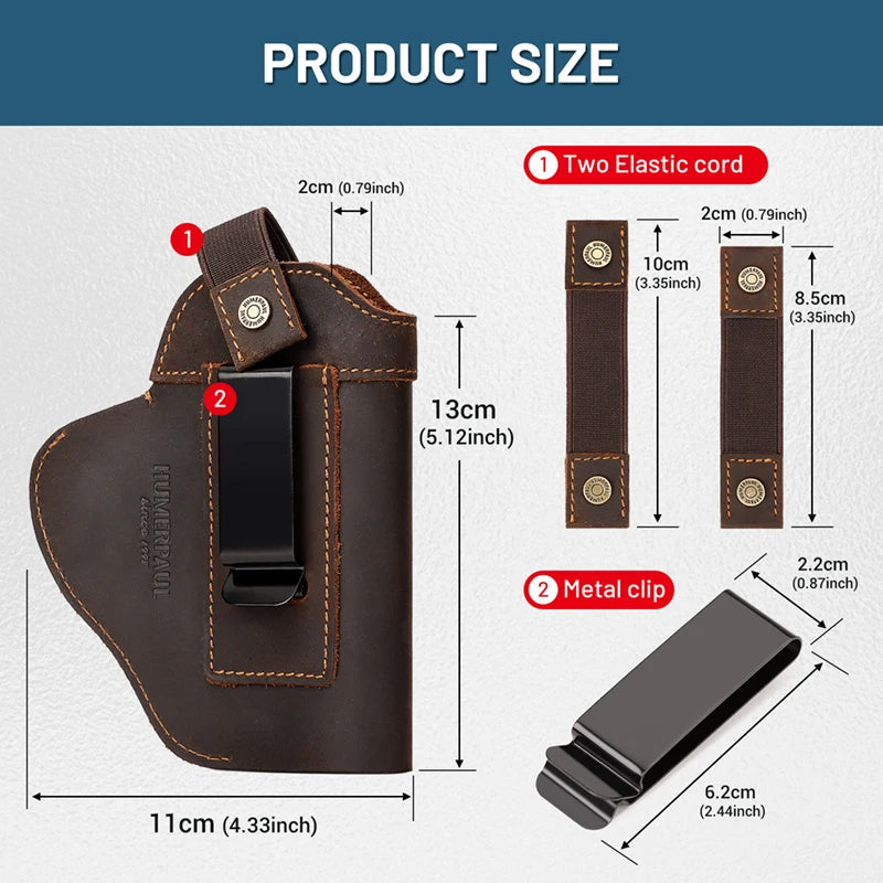   Tactical Leather Holster – Ambidextrous Concealed Carry Solution   