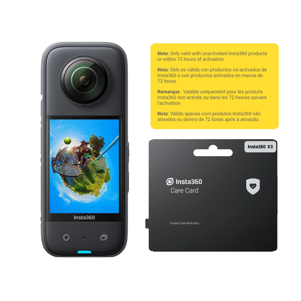   Insta360 X3 4K Action Camera - Dual Screens, Waterproof, Stabilized   